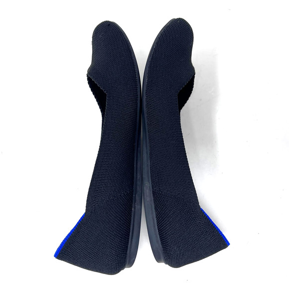 Rothys Flat Black Knit Ballet Round Toe Travel Comfort Shoe Womens Size 8 - Picture 6 of 12